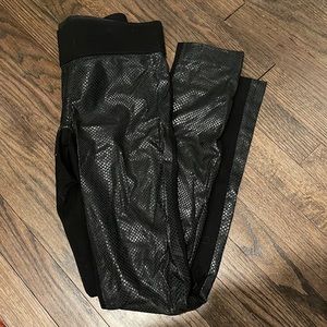 Club Monaco Faux Leather Snake Print Leggings